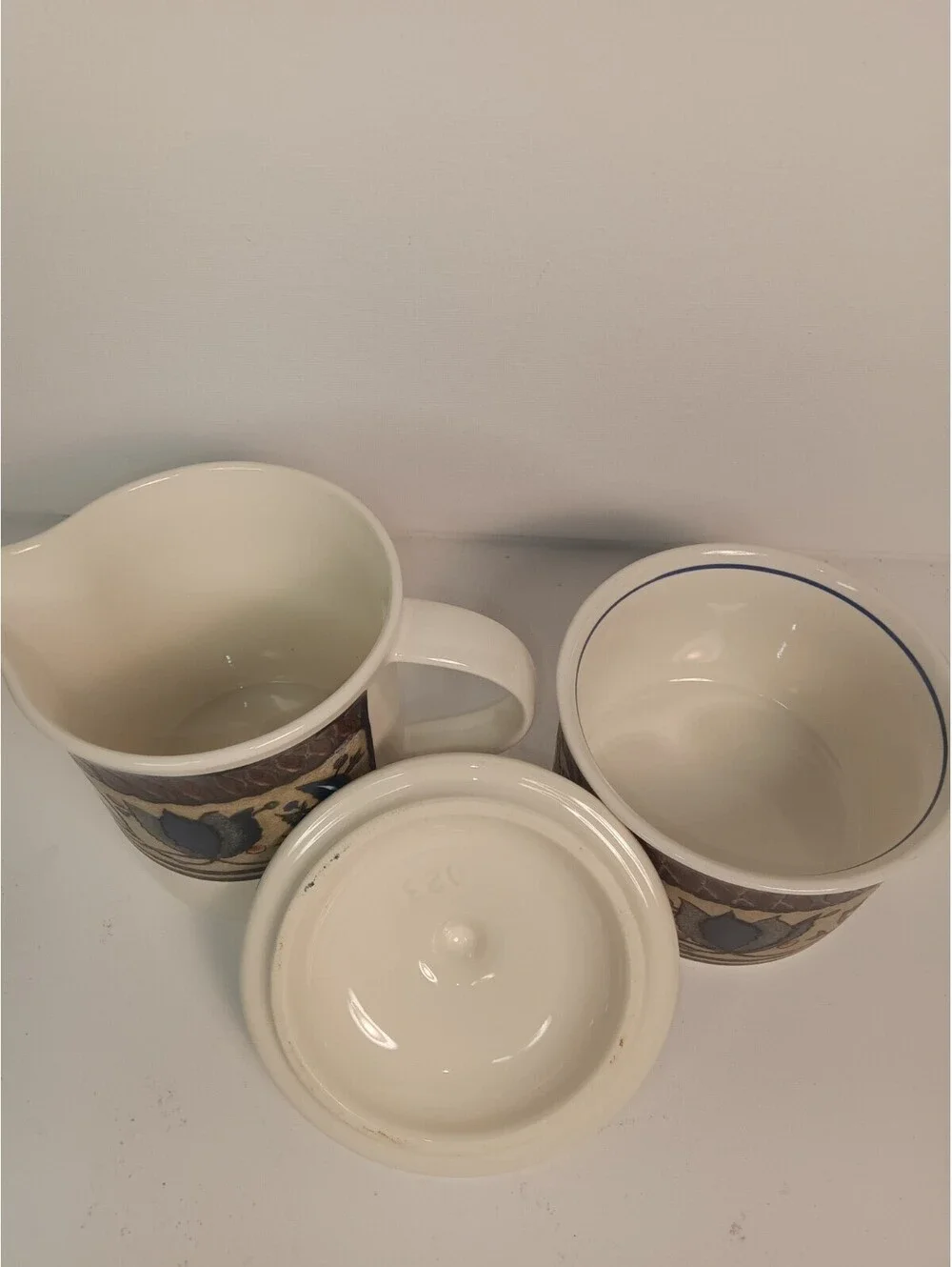 Mint Mikasa Arabella Creamer and Sugar Bowl with Lid Set CAC01 Vintage Mint